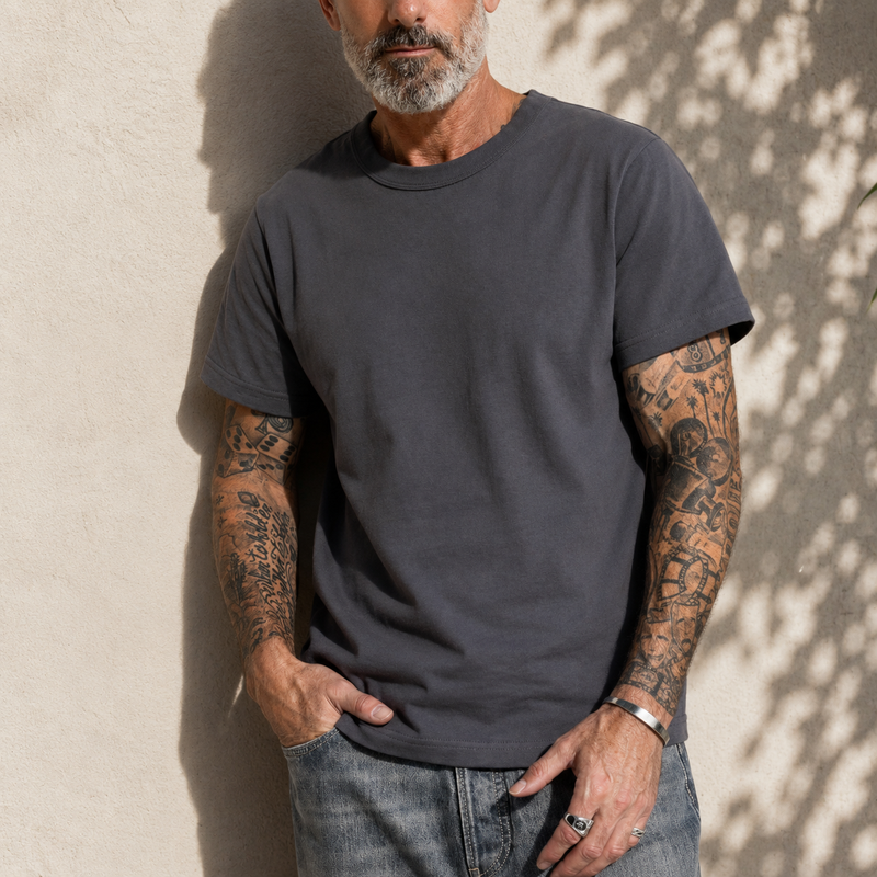 Heavy Cotton Heritage Tee - Washed Black